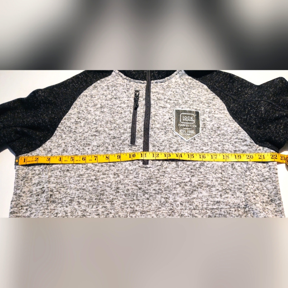 Glock 1/4 Zip Fleece Pullover Mens S Blk/Grey - Picture 10 of 11